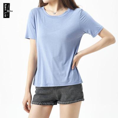 2022 Spring/Summer Women's Loose Modal Round Neck Short Sleeve Tee