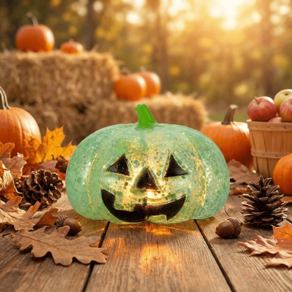 Glittering Halloween Pumpkin Squeeze Toy Soft Texture Fidget Sensory Slow Rebound Vent Toy Party