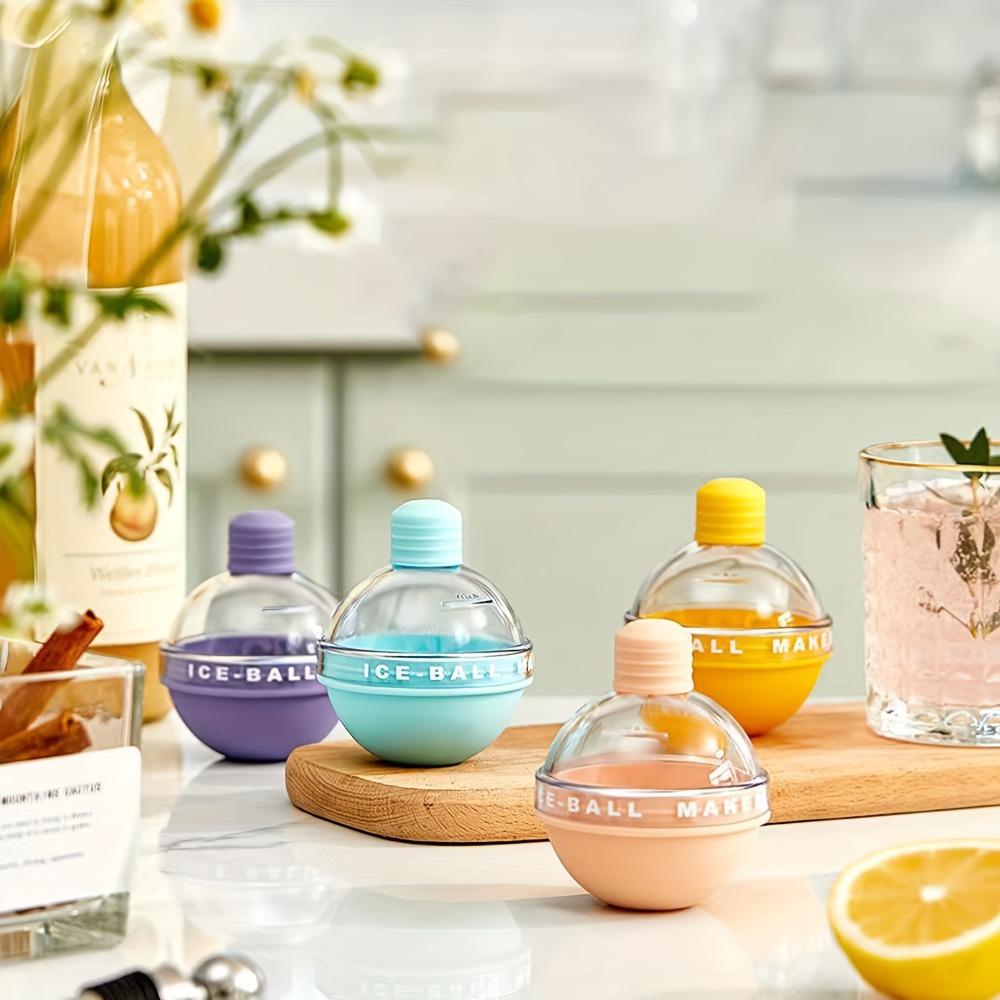 4 st, Isbollsformare, Whiskey Isbollsform, Silikon Iskubform, Sfärisk Isform, Silikon Iskubbricka, Whiskey Isform Boll