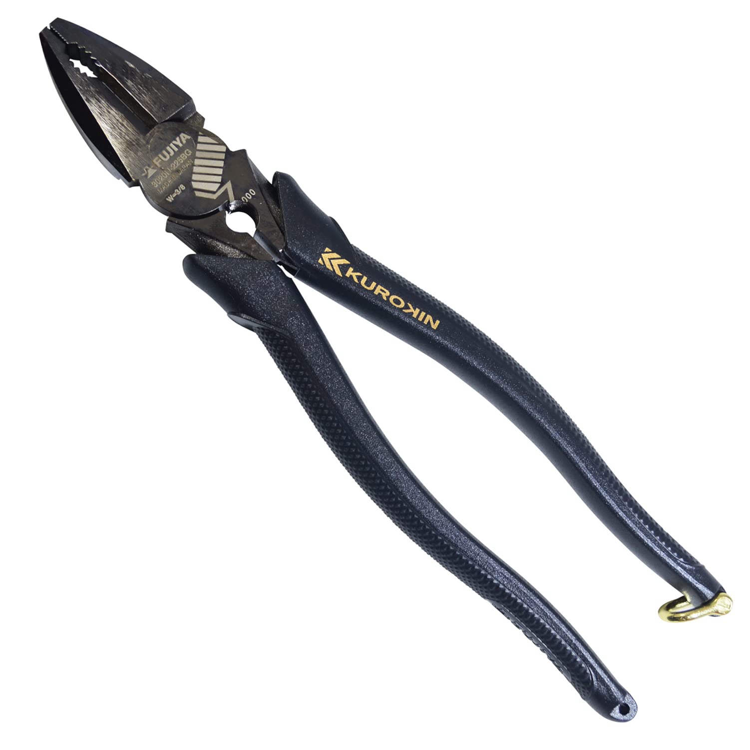 

Fujiya Eccentric Power Pliers, Black Gold, with Deburring Function, 225mm, 3020N-225BG