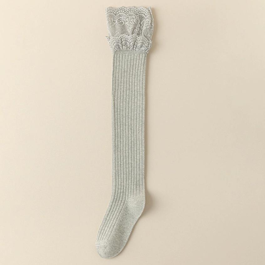 Dámské krajkové podkolenky: Černobílý japonský JK Lolita styl pro jaro a podzim