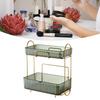 2 Etagen Badezimmer-Thekenorganizer mit herausnehmbarer Box Große Kapazität Make-up-Ablageregal für