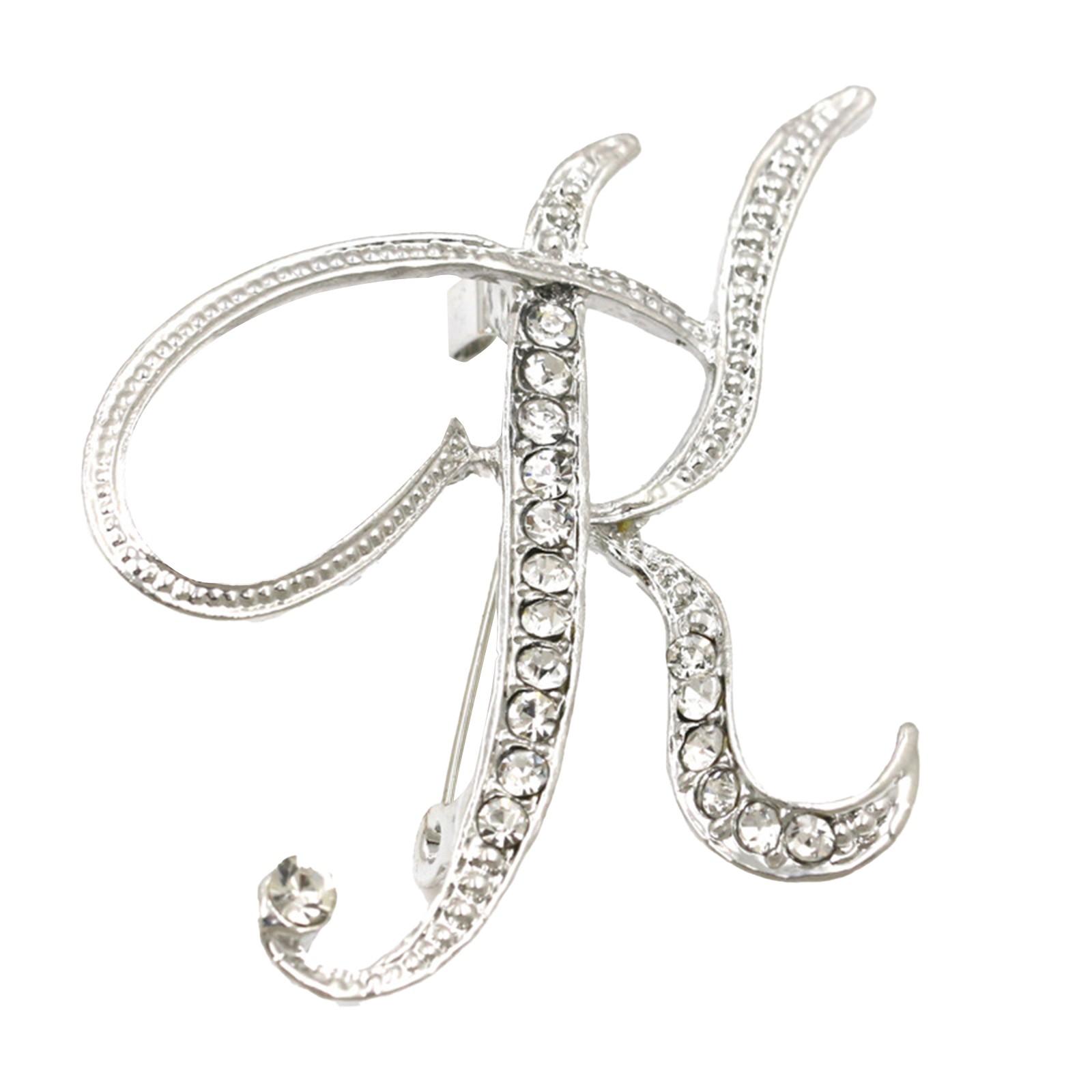 

Английская буква брошь с цветком на груди из сплава с бриллиантами, наполненными водой, булавка для аксессуара одежды белый