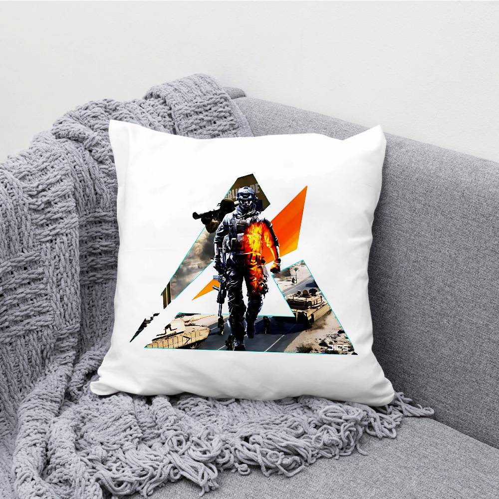 B-Battlefield 6 Pillowcases Bedroom Living Room Sofa Home Decor Polyester Cushion Cover with Zipper
