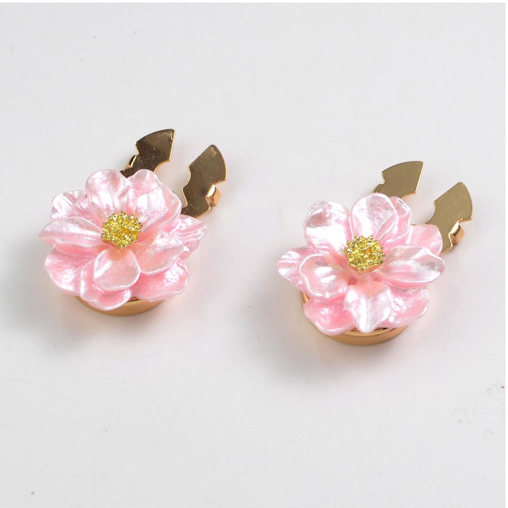 Decorative Shirt Button Covers Pearlized Flower Shape Cufflinks Clip For Shirt Jackets Dress Costume Uniform Decoration