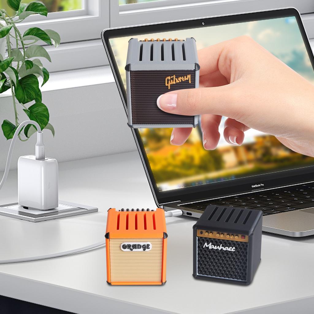 3D tištěná Ukulele kytara Pick Storage Box Příslušenství Simulační reproduktor Stolní ozdoby Dárek