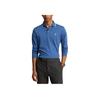 Polo Ralph Lauren Solid Color Logo Embroidered Polo Collar Long Sleeve Polo Shirt Men Tops Blue 710884588-007