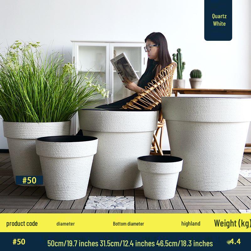 Large Resin Indoor/Outdoor Flower Pot for Trees and Plants
