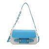 Trend splicing contrasting colors women's fashion 2025 simple summer chain design shoulder crossbody small square bag