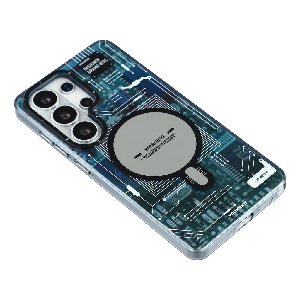 YOUNGKIT Technology Series for Samsung Galaxy S26 Ultra Magnetic Case Hard PC IMD Phone Cover