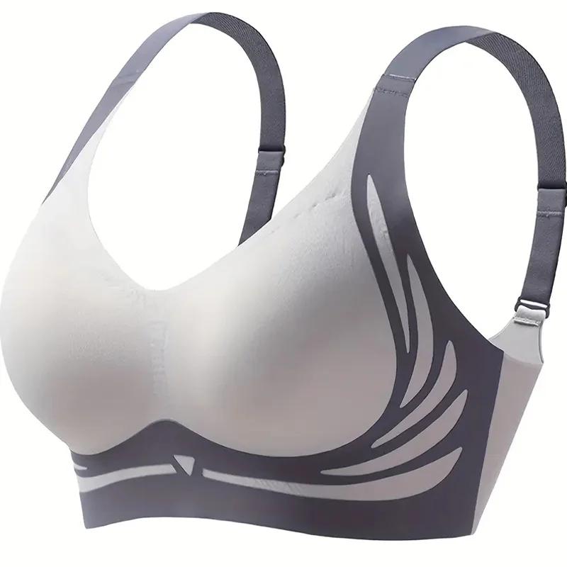 Women's Push-up Gather Wireless Bra Women Gathered Up Soft Support Adjustable Underwear Anti-sagging Seamless Lift-up Bra M-2XL