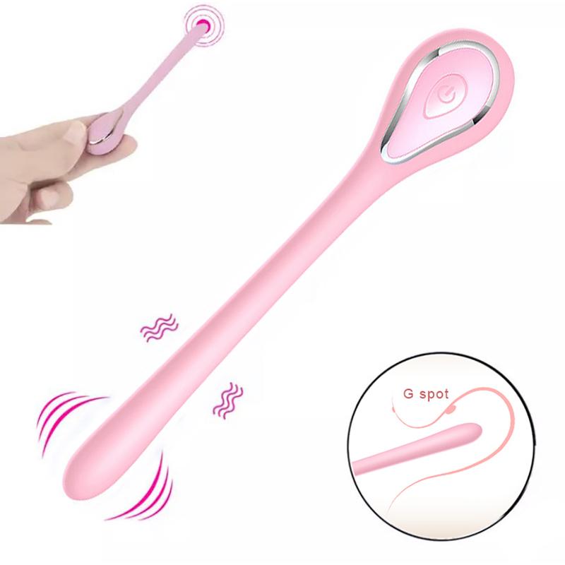 Mini vibrator subțire cu 10 viteze, baghetă pentru masaj pentru clitoris, stimulare vaginală, băț uretral, punct G, masturbator feminin, jucării sexuale erotice