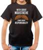 With Great Moustache - Kids T-Shirt - Comes Great Responsibility - Movember