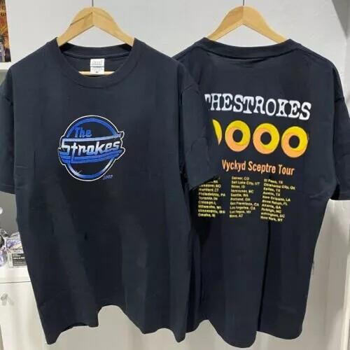 The Strokes Band Shirt The Strokes Tour 2002 Black T-shirt Unisex Reprint S-5XL XXXL