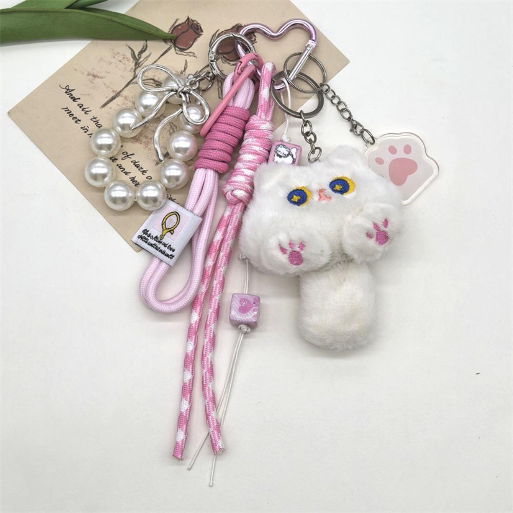 Ornaments Cat Plush Keychain Bag Hanging Cat Mobile Phone Chain Holiday Gift