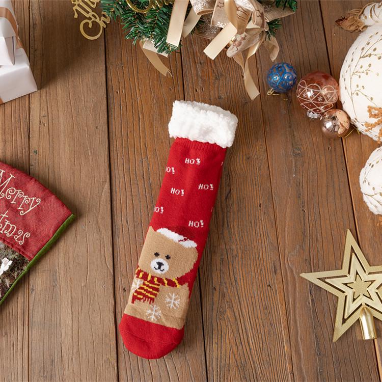 Women's Winter Christmas Stockings: Cozy Mid-Calf Snow Socks with Velvet, Perfect for Home Sleeping