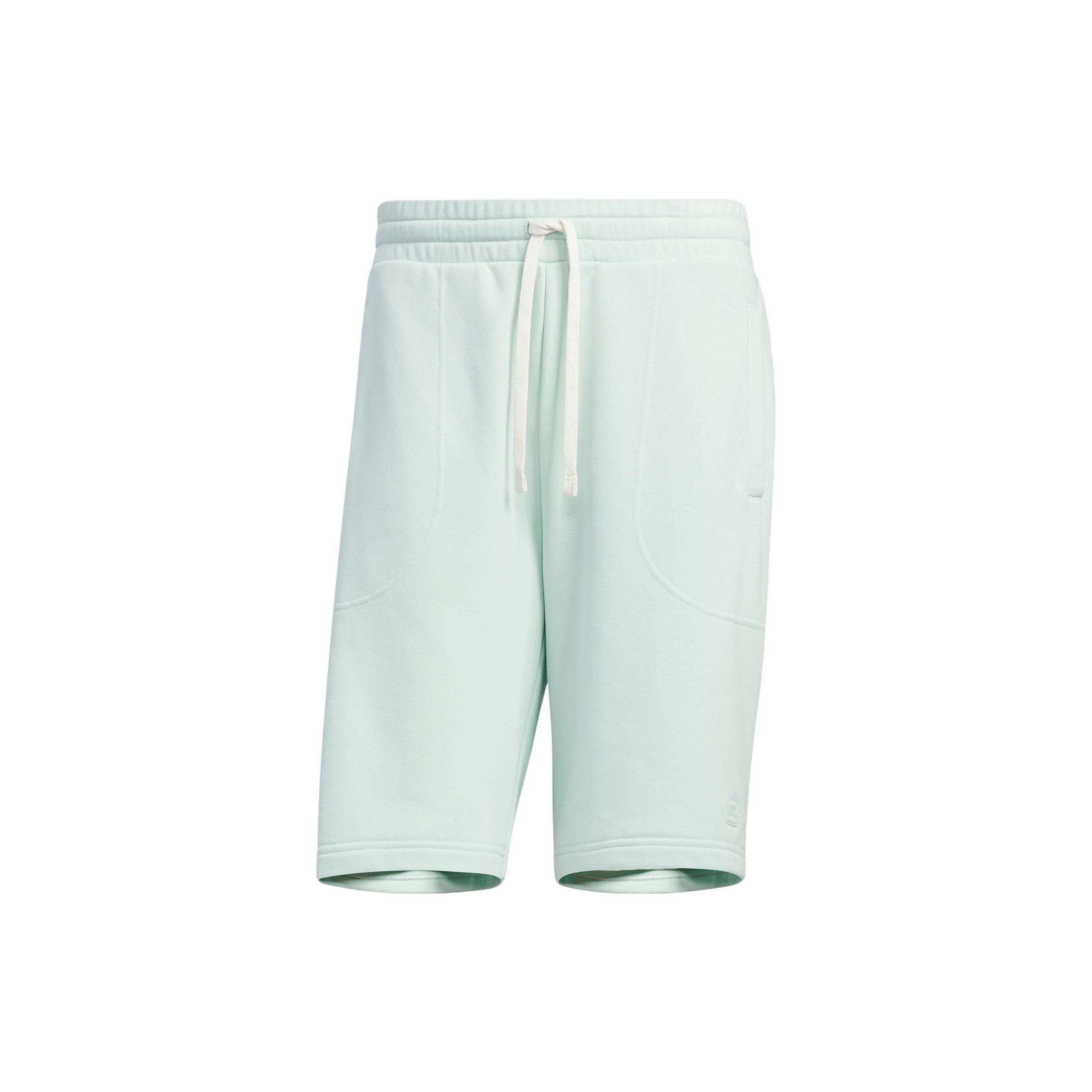 adidas neo Solid Color Lacing Casual Straight Shorts Unisex Green Men s HS6821 L