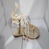 Women Lace Up Roman Sandals Flat Bottom Minimalist Open Toe Summer Casual Shoes