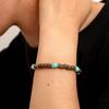 Simple Turquoise Wood Bead Bracelet, Retro Personalized Versatile Beaded Coconut Shell Bracelet Men'S Jewelry