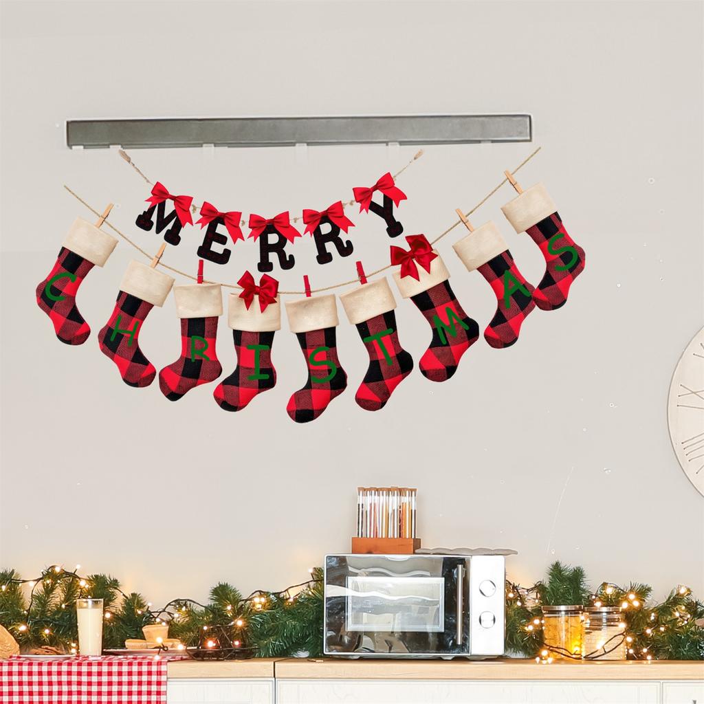 Christmas Decorations, Stockings, Wall Hangings, Stickers, Living Room Holiday Party Wall Decorations, Wall Stickers