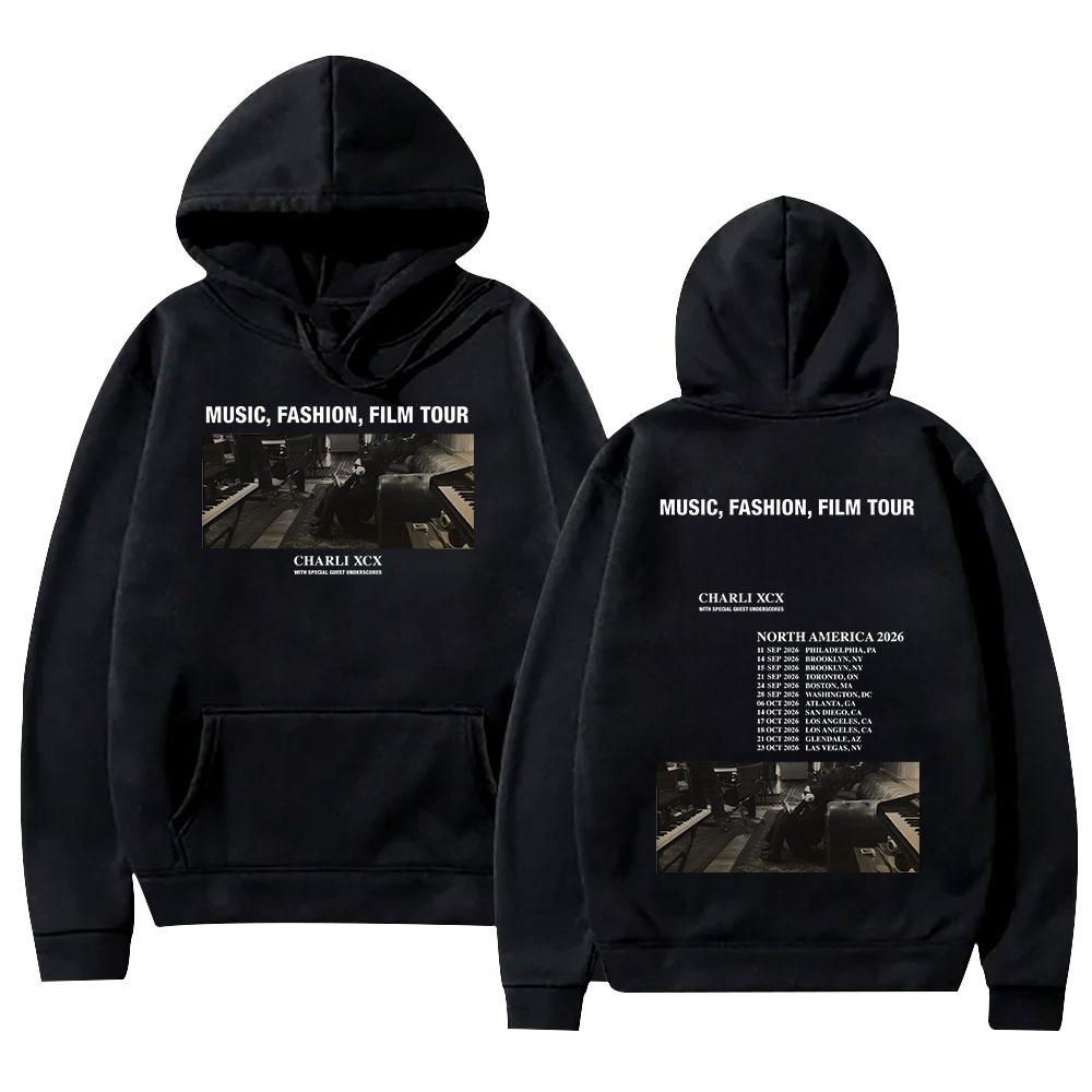 Charli XCX Music, Fashion, Film Tour Hoodies Fashion Long Sleeve Sweatshirts Vintage Graphic Clothes Unisex High Street Pullover