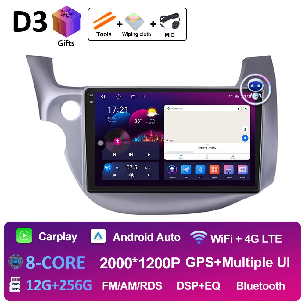 Left Hand Drive GPS For HONDA FIT JAZZ 2007 2008 2009 2010 2011 2012 2013 Cooling Fan Auto Tools GPS Navigation Touch Screen 4G