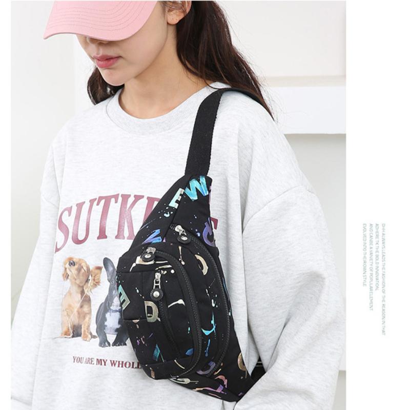 1Pc Large Capacity Waterproof Work Sports Mobile Phone Fanny Pack Women's Running Fashion Versatile Satchel Wallet Tide