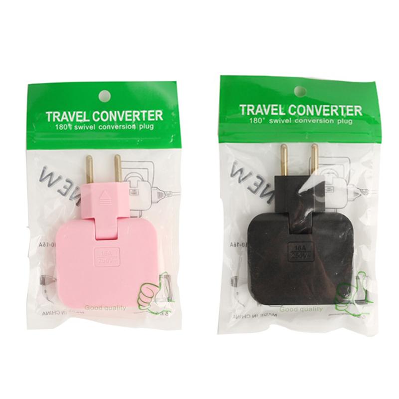 Eu Plug Adapte 4 In 1 Wall Outlet Extension Eu Electrical Socket 180 Degree Plug Adapter Travel Aadapter Portable Power Converte