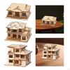 Madera 3D, Construcción Hecha a Mano, Escena Arquitectónica, Regalo de Cumpleaños, Decoración de Escritorio