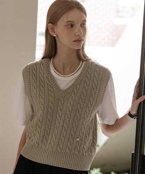 Tilaidai Monica Knit Vest_Khaki