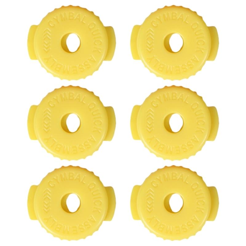 Pack of 6 Silicone Cymbal Nuts Quick Releasing Drum Accessories Cymbal Fastener Nuts for Percussion Instrument Part