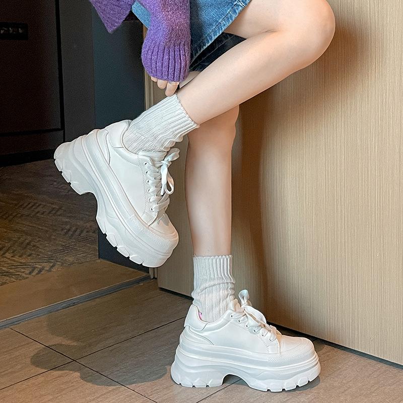 Fashion Versatile Height-increasing Super Platform Dad Shoes Women's Shoes 2025 New Autumn and Winter Little White Shoes Lightweight Sports Shoes
