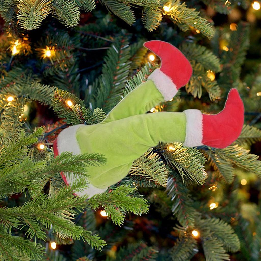 Christmas Leg Decor Stuck In Christmas Tree Decor Decoration Festive Swinging Ornament For Hall Festival Activities Living Room