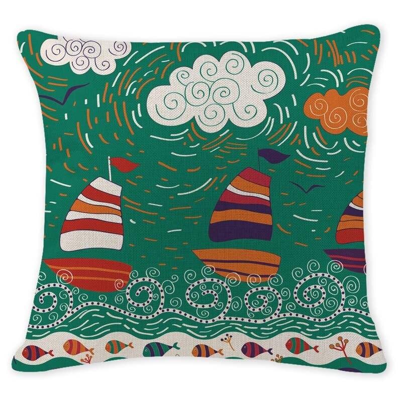 camping theme pillows