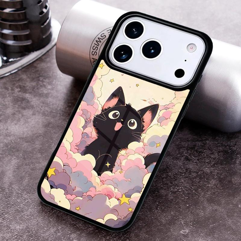 Cartoon Cat Phone Case For iPhone 17 16 15 14 13 12 11 Pro Max Plus 17Air Soft Silicone Cover