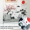 Chinese Style Ink Painting Wall Sticker Bedroom Living Room Wall Sticker Home Decor Self-Adhesive Wallpaper Art Murals