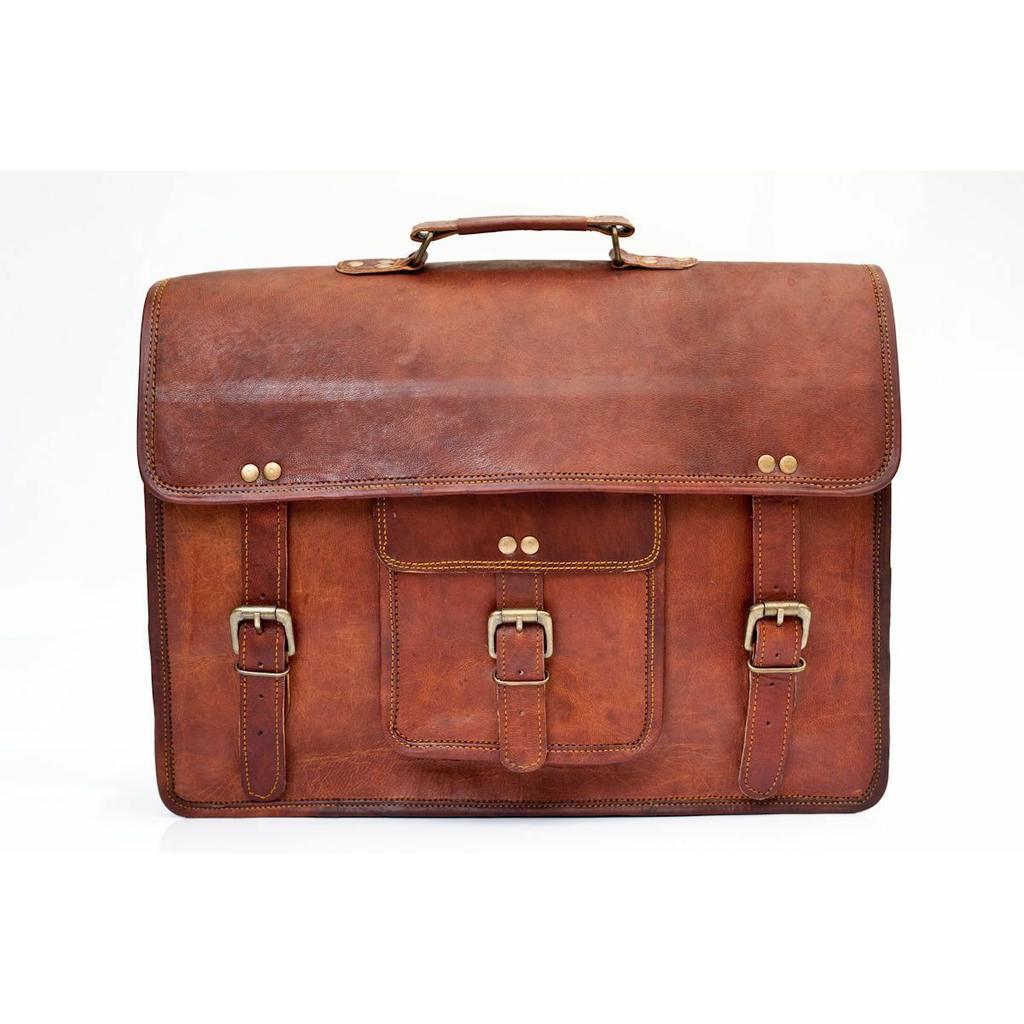 Vintage nová dámská kabelka z pravé kůže přes rameno Satchel Messenger