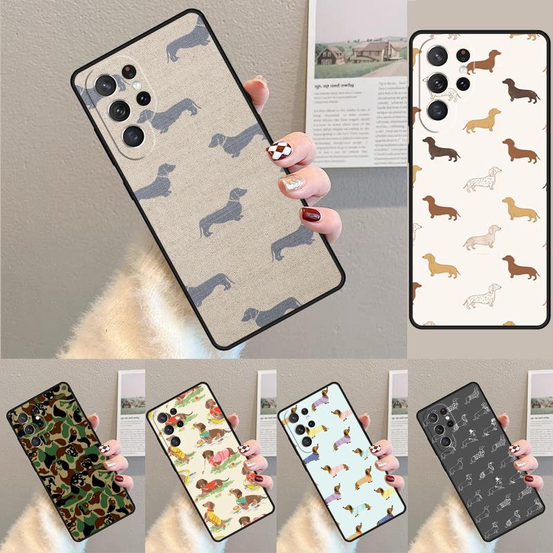 Dachshund Cute Dog Puppy Phone Case for Samsung Galaxy note 10 pro S26 Ultra S23 S24 FE S25 S21 S22 PLUS shockproof Cove