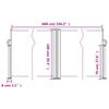 Retractable Side Awning Anthracite 100 X 600 Cm
