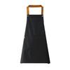 Solid Color Kitchen Apron with Dual Pockets Waterproof Oil-proof Adjustable Breathable Men Women Chef Cooking Baking Bib Apron