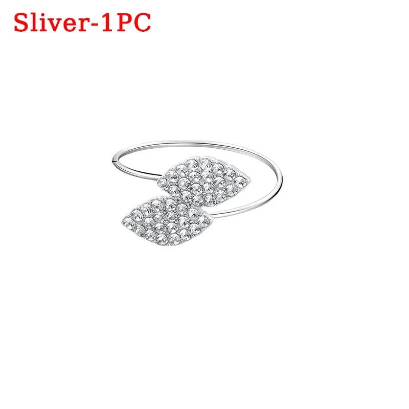 

Rhinestone Wedding Napkin Ring Table Decoration Party Napkin Wedding Napkin Holder Rings Hotel Buckles Banquet Leaves Shape