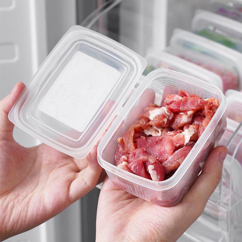 Gefrierbox, Lebensmittelverpackungsbox für Kühlschränke, Kleine Plastikbox, Mikrowellenherd-Siegel, Rechteckige Form