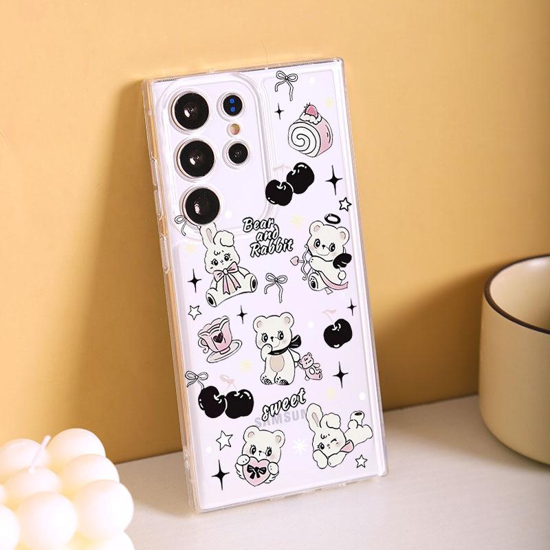 Cute Cherry Bear Samsung S11 Phone Case Galaxy S11ultra Soft S11 Samsung N111 Case samsung galaxya02