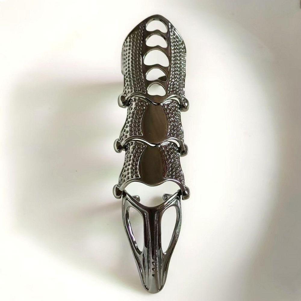 Herren Knöchel Gelenk Vollfinger Doppelring Punk Rock Adlerkralle Rüstung Aktivitätsring Gothic Halloween Cosplay Schmuck für Damen
