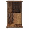 Side Table with Wheels Reclaimed Wood Look 40 x 35 x 60 cm Engineered Wood