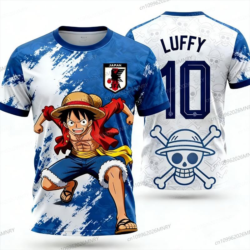Japan One Piece Luffy T-shirt Football Jersey Men T-shirt Kids Football Special Jersey Kit Adult Women's Sweatshirt