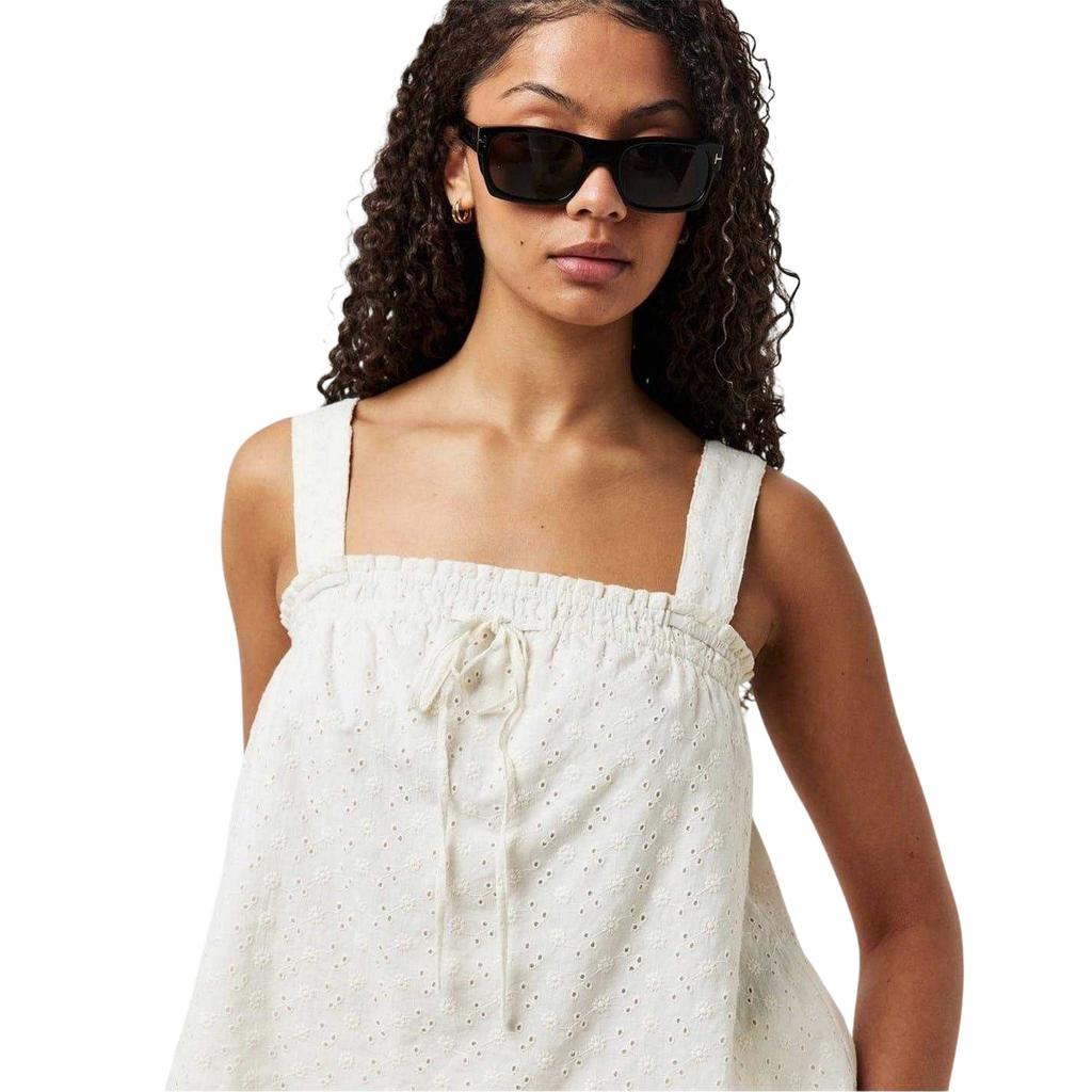 Jack Wills Womens/Ladies Broderie Cotton Shirred Top