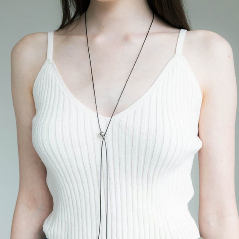 Pearlymore Kugelkopf Lederkordel Halskette_PM24N010SS