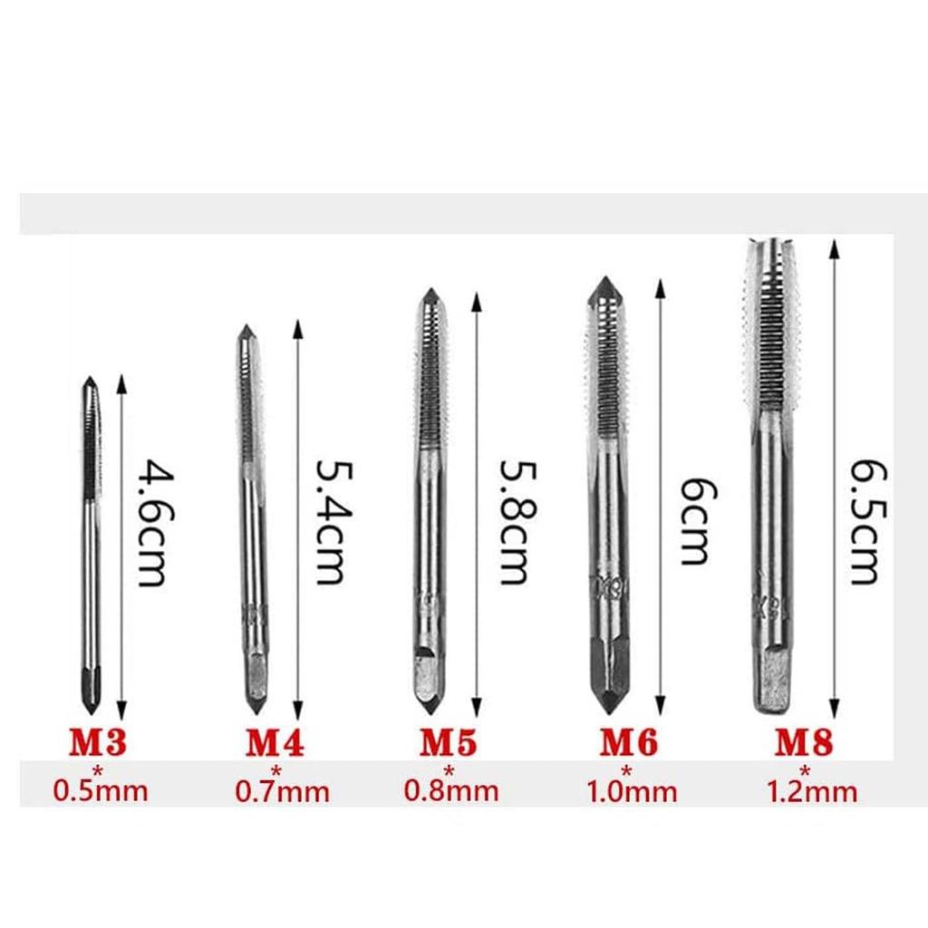 HUIKKJP Tap Handle Ratchet Screw Tap Ratchet T-Handle Tap Drill M3 M4 M5 M6 M8 Connection Tap Handle Tool Set Drilling Screw Tap