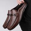 New Outdoor Products Solid - Color Men's Casual Loafers Fashionable Metal Buckle Lazy Shoe Comfortable And Breathable Flat Shoes